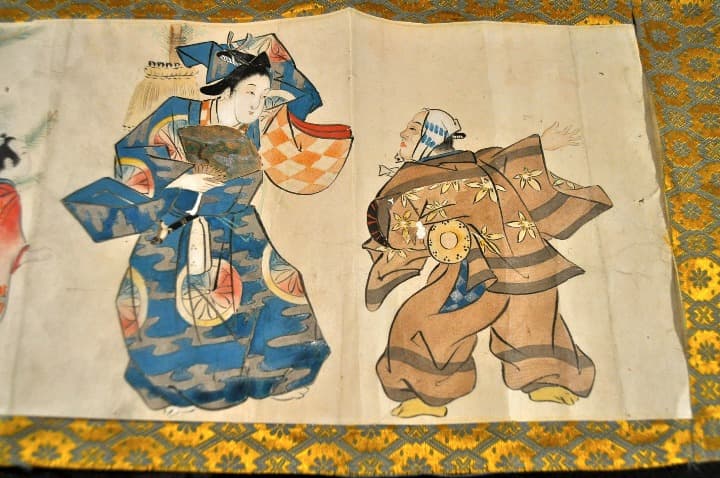 奥村政信肉筆小品美人図　丹鳥齊　肉筆浮世絵