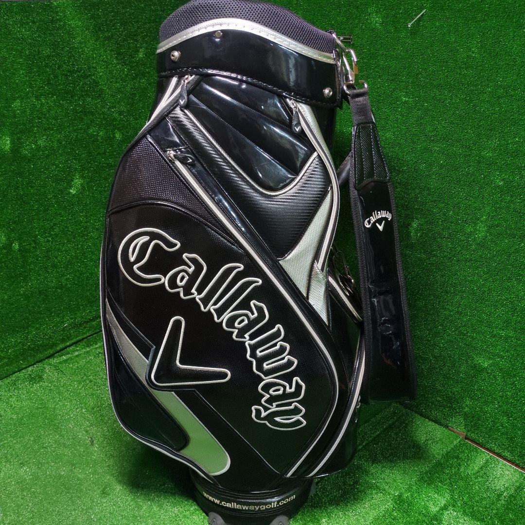 キャロウェイ　キャディバッグ　エナメル生地　ブラック　6分割　メンズ