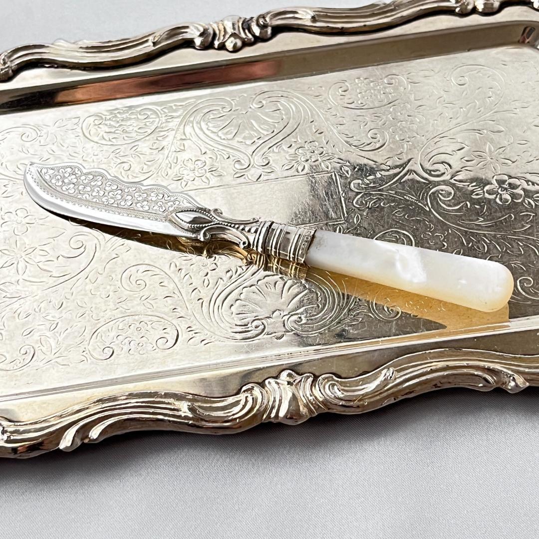 【William Davenport】【白蝶貝 / 純銀】バターナイフ