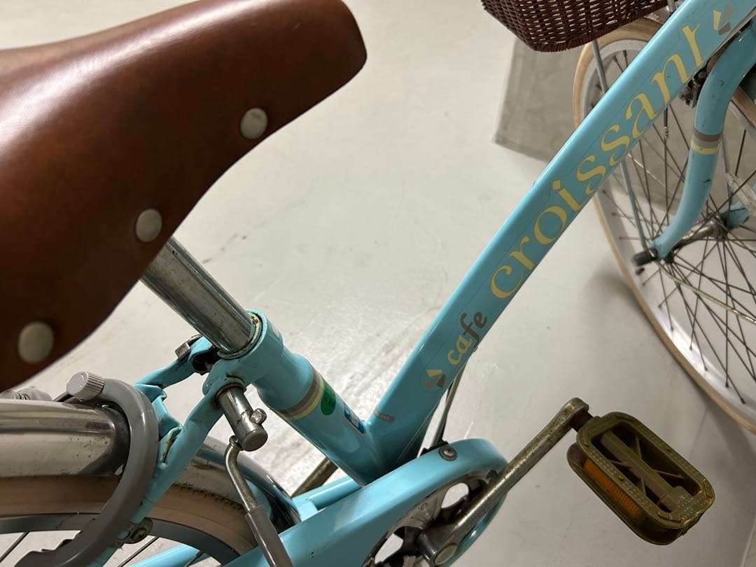 子供用自転車 水色 cafe croissant 24 札幌市　引き渡し