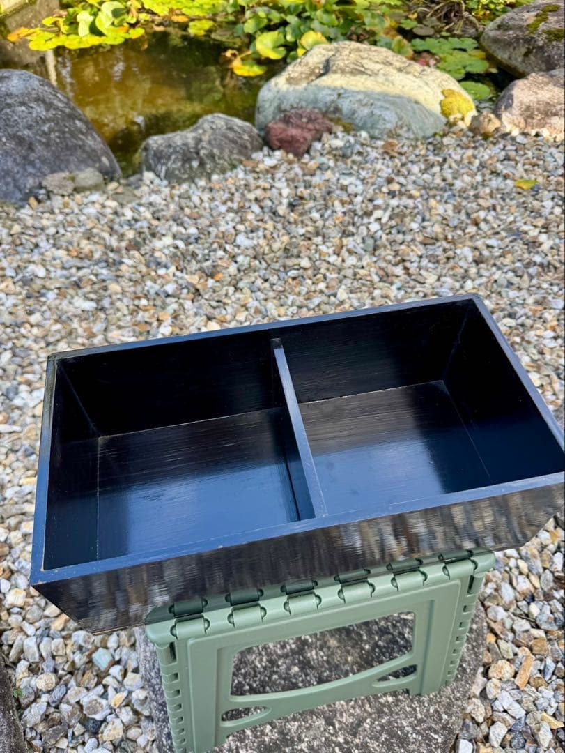 美品　漆塗り　会津塗り　茶碗　龍2客セット