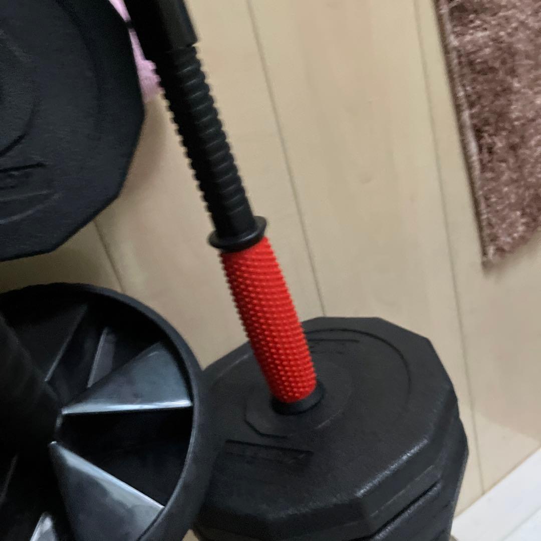 可変式バーベル ラバーグリップ付き腹筋ローラー