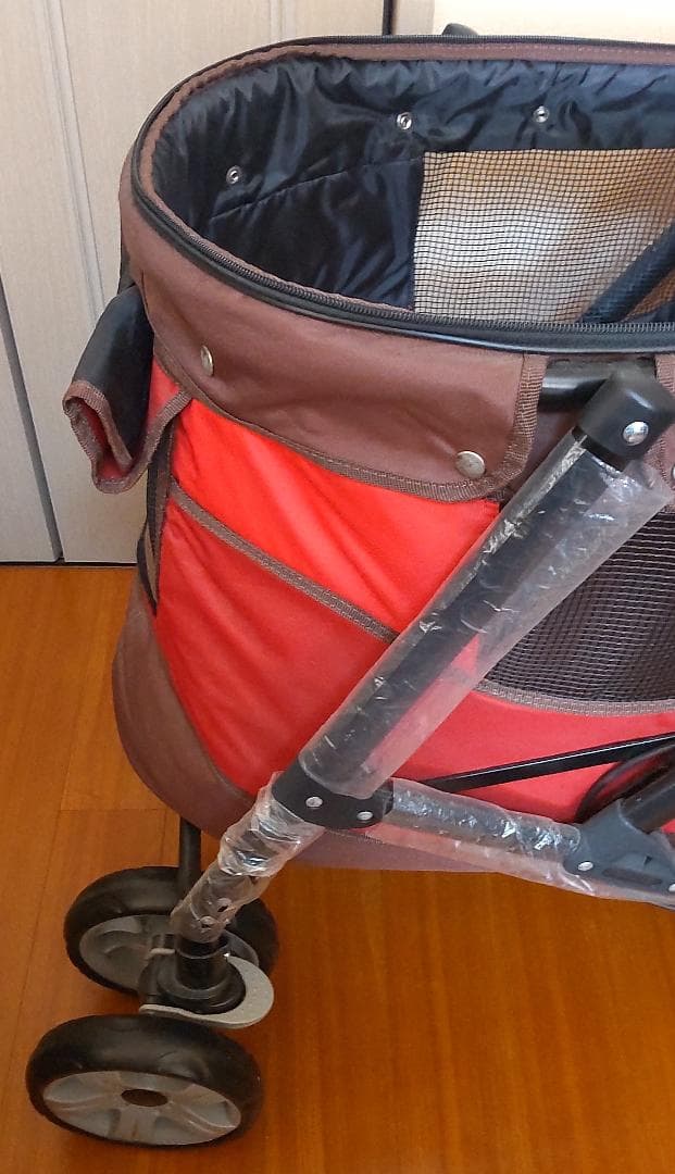 未使用 ボンビ プログレ レッド ペットバギー 耐荷重30kg