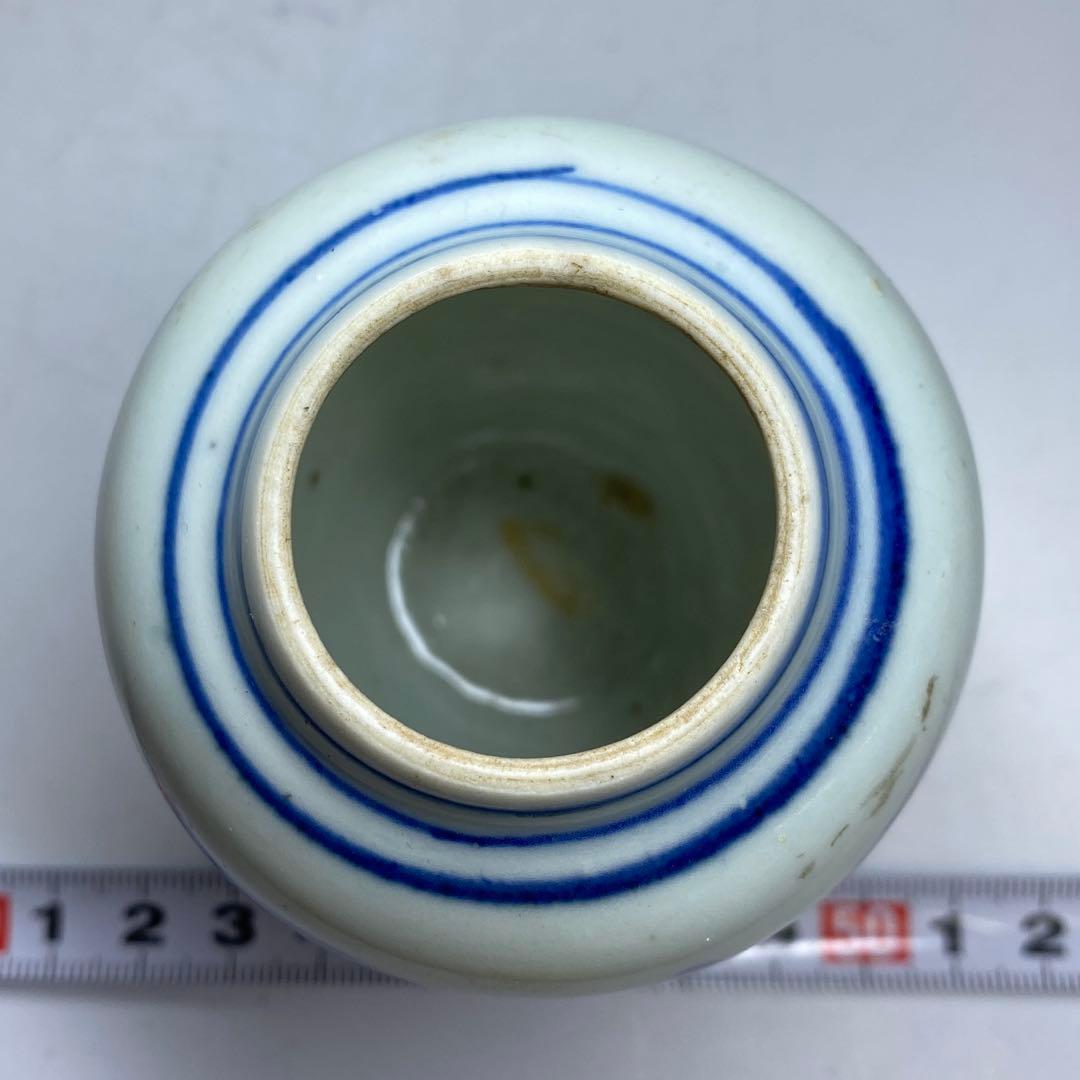 中国明時代 古染付茶入 h9.2cm 東キ8-0121☆2F トヒチ
