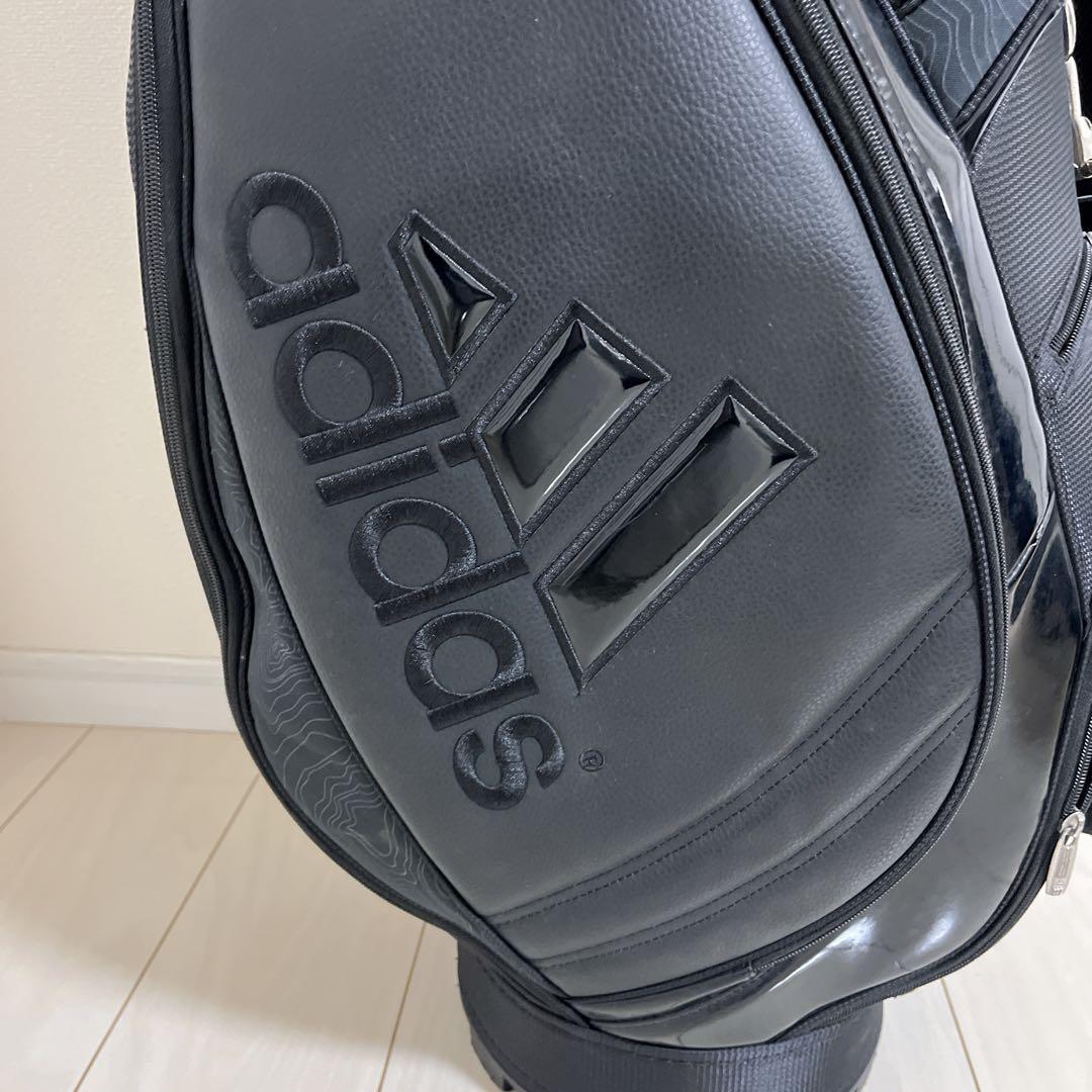 adidas アディダス キャディバッグ ゴルフ ブラック ヘッドカバー付き