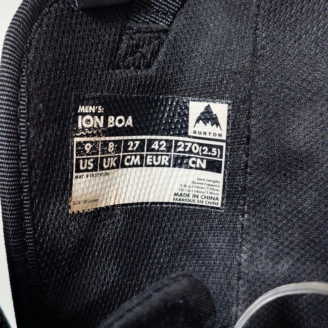 24年BURTONバートンion boaアイオンボア27cm白スノーボードブーツ