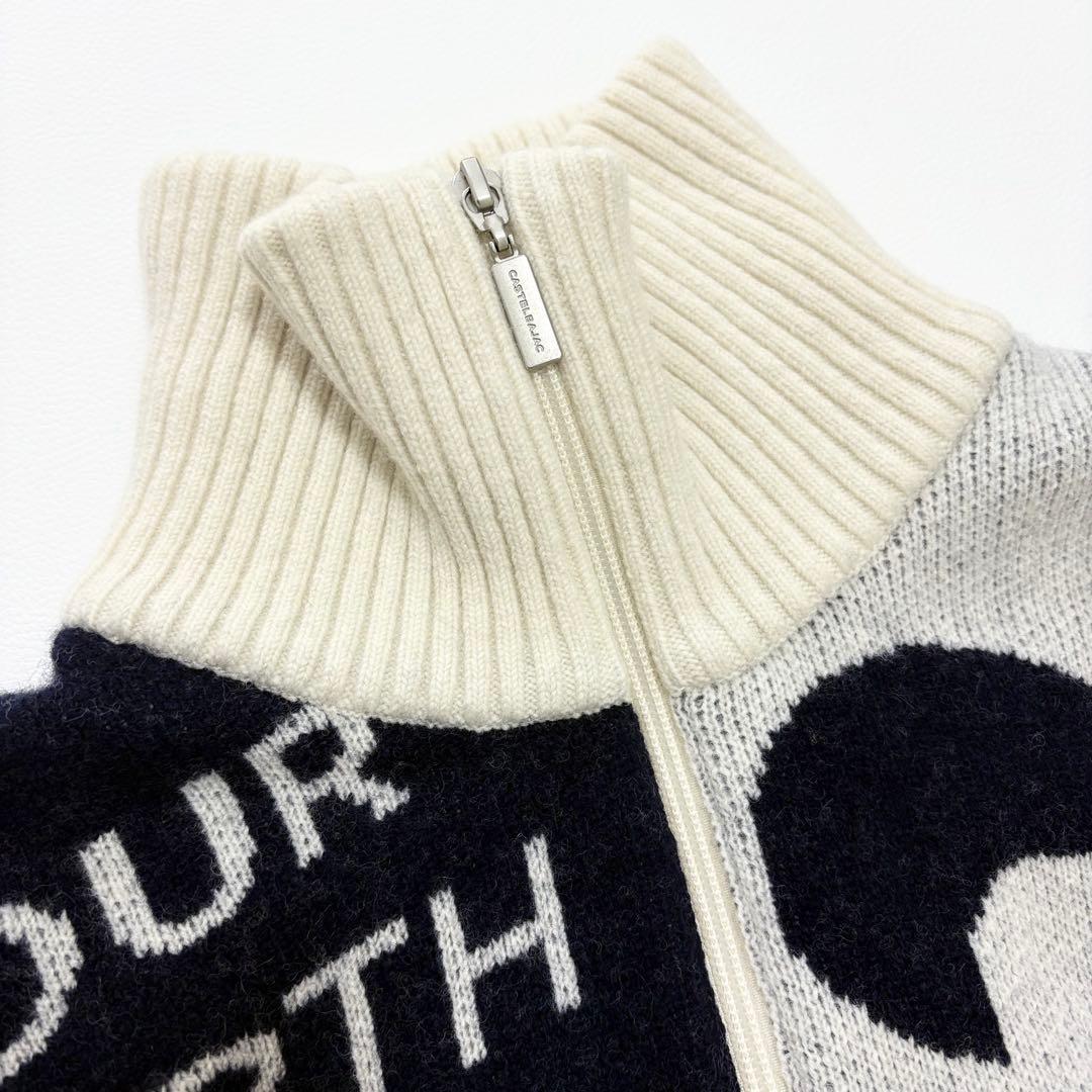 カステルバジャック 総柄　ウール ニット セーター メンズ 50 XL