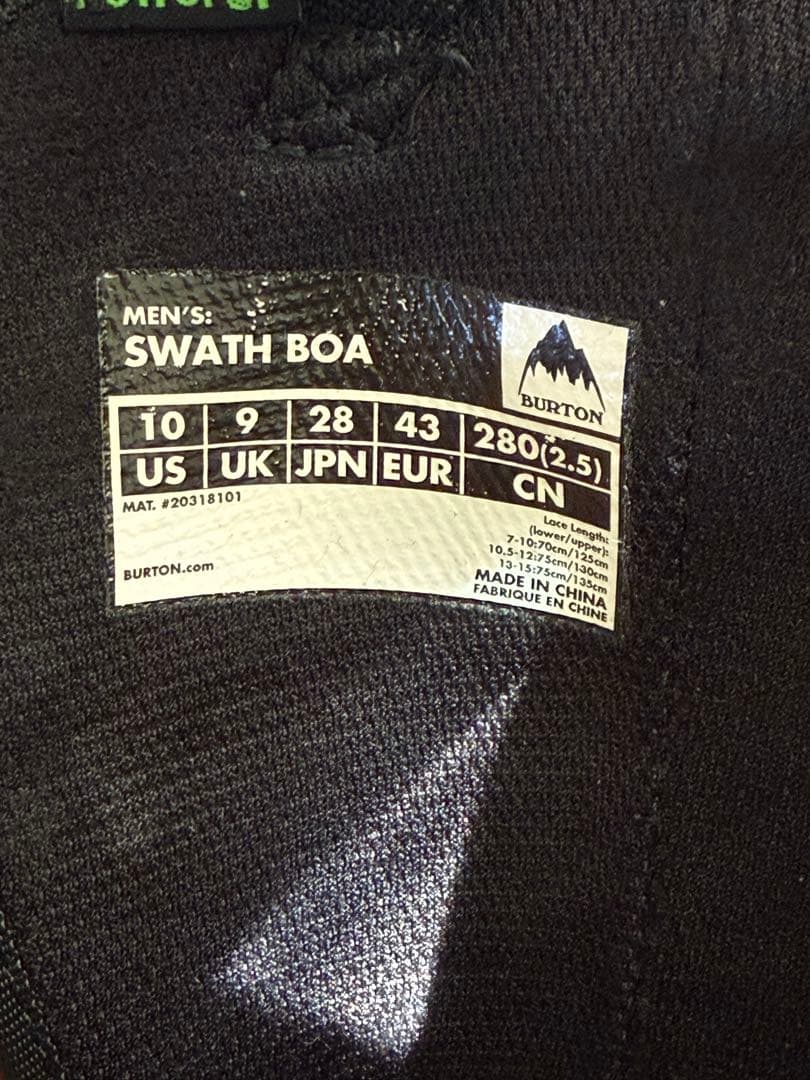 Burton SWATH BOA ブーツ 28cm