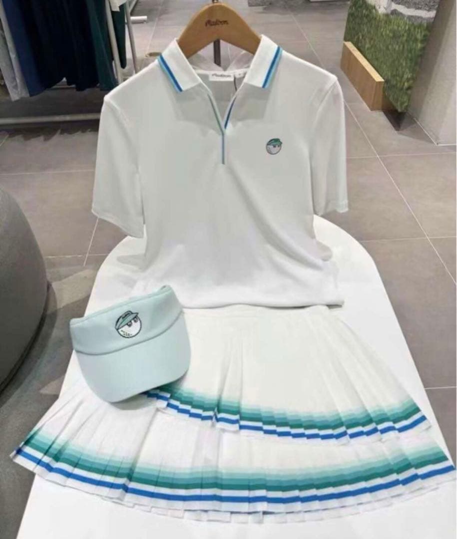 マルボン ゴルフ ウェア レディース 半袖 スカート2点セットmalbon