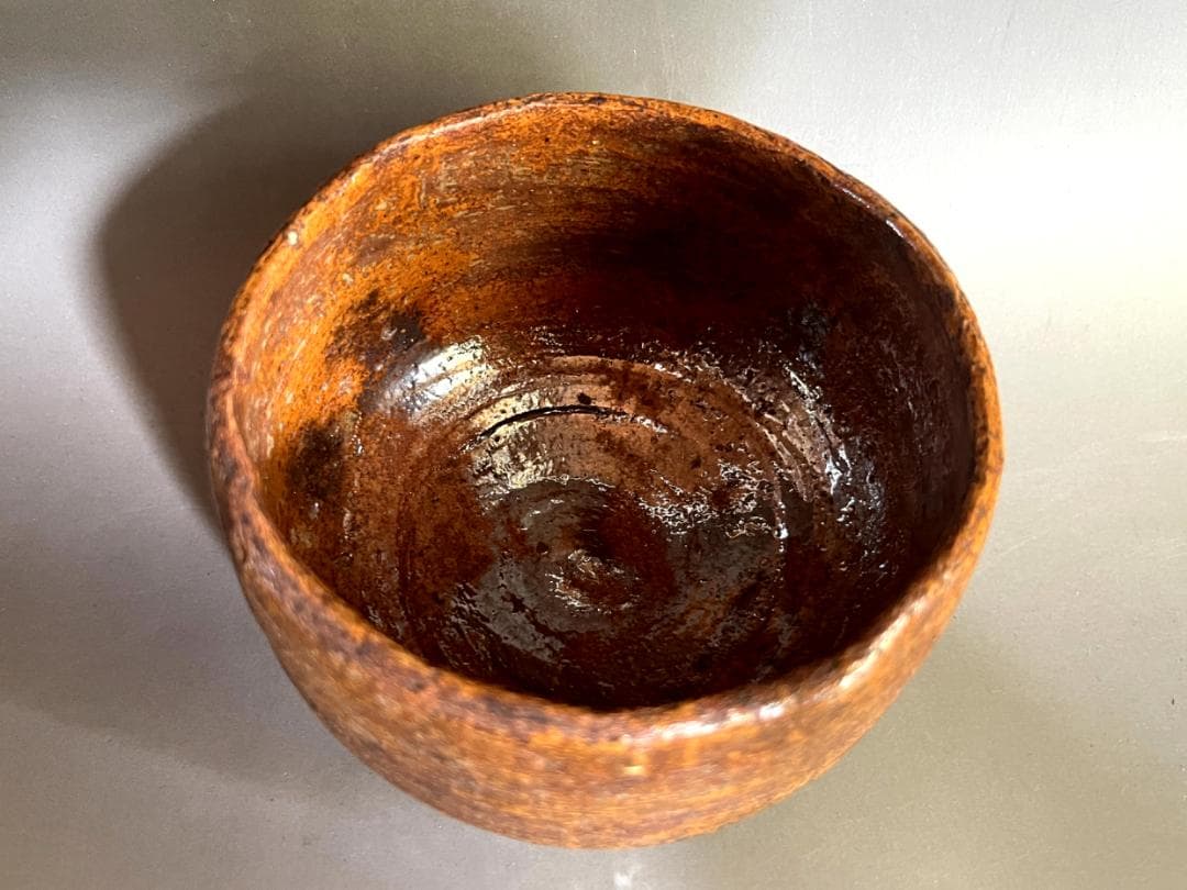 茶碗■大樋 飴釉 朝山 江戸期 お茶道具 古美術 時代物 骨董品■