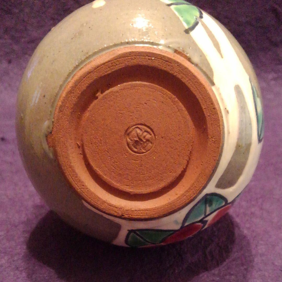 京焼　手描白刷毛椿画酒器揃