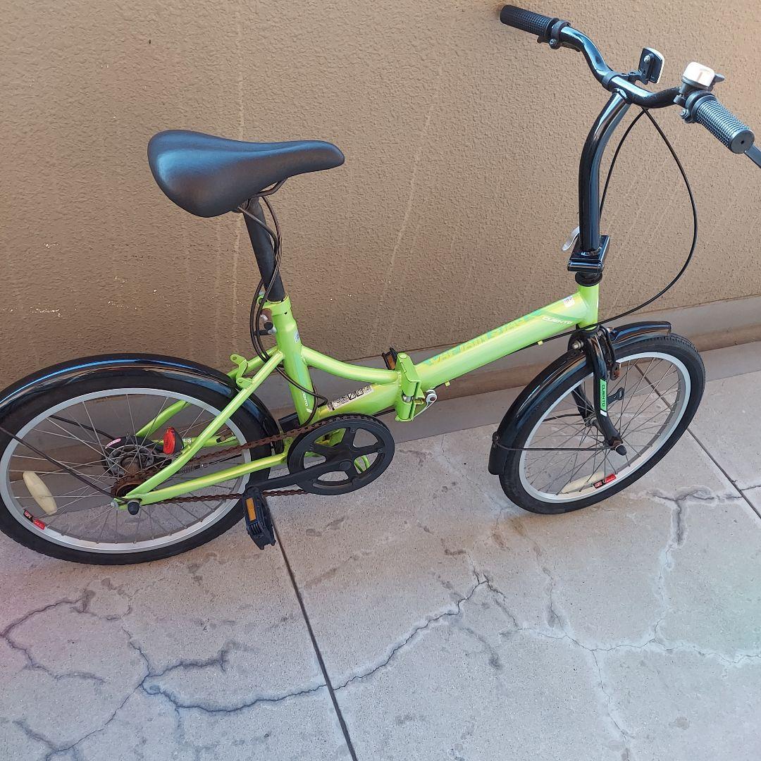 キャプテンスタッグ 折り畳み自転車 20インチ　グリーン