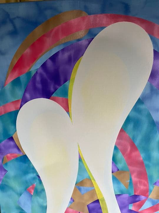 油絵　現代アート  愛Ⅲ  作者 あんどうまさひろ 油彩画