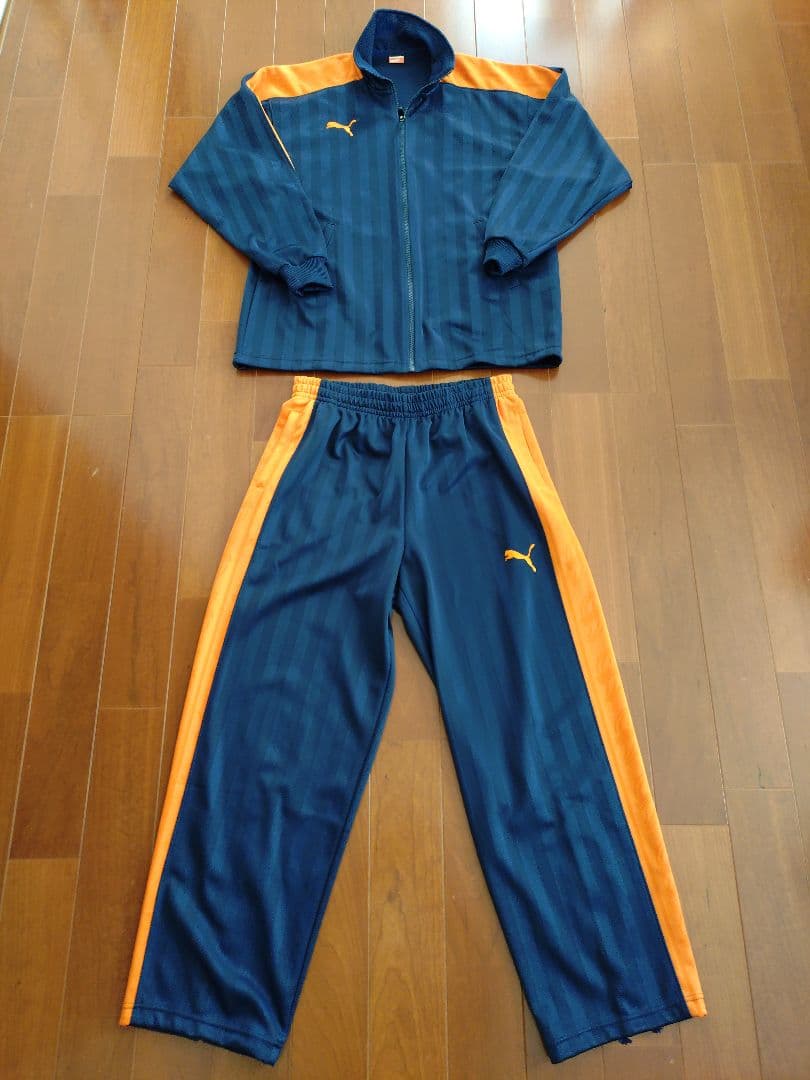 PUMA ジャージ上下セットアップ ネイビー/オレンジ Mサイズ 未使用品
