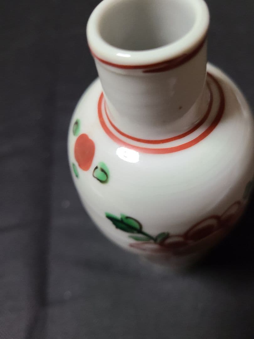 九谷焼須田菁華造呉須赤絵 花鳥文徳利1点