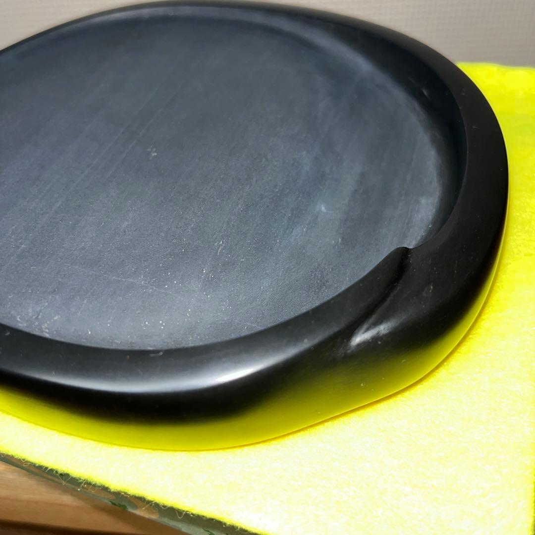 ⭕️雨畑硯　希少　桃研　雨畑真石　大阪きくや筆本舗製　美品　硯側ツルツル