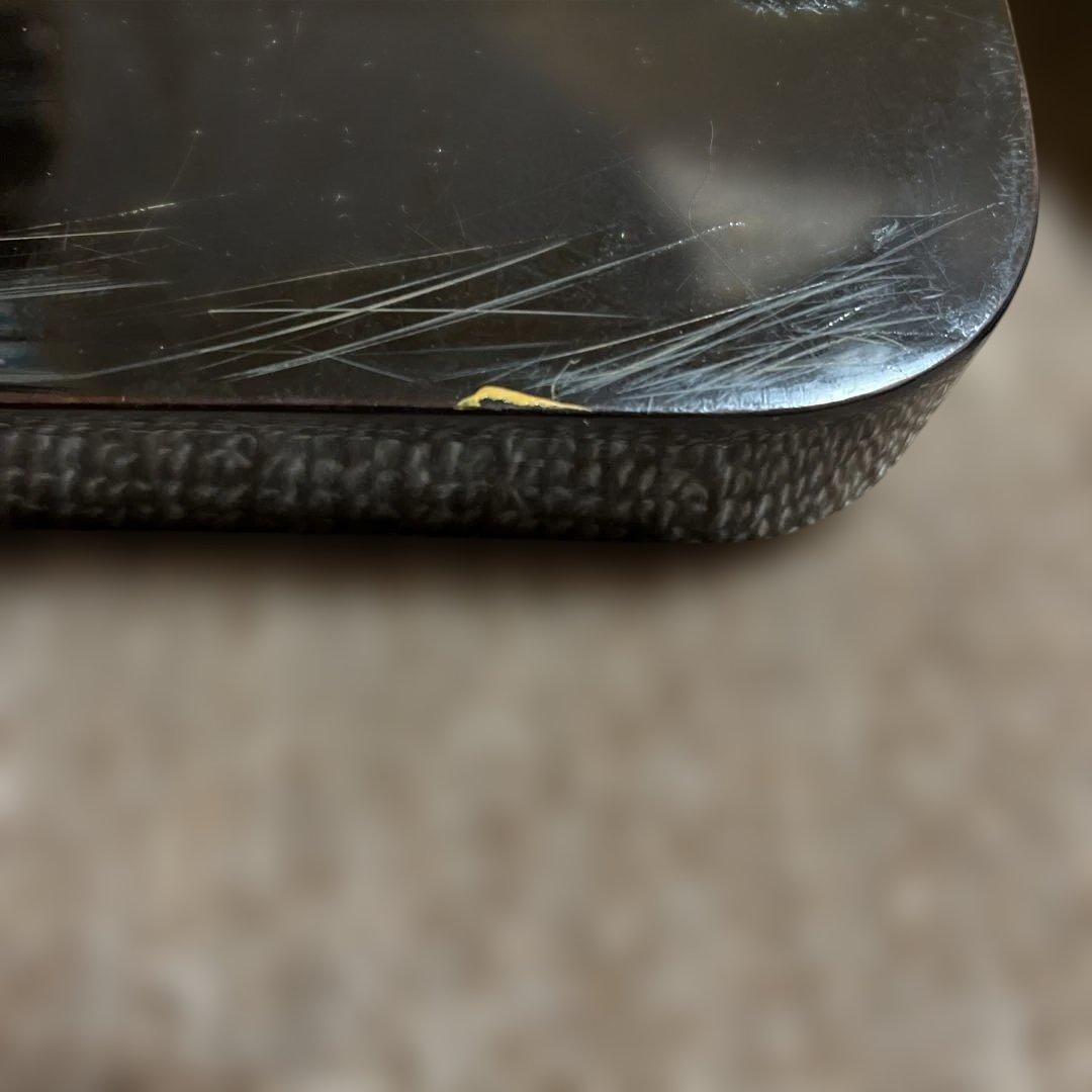 輪島塗お盆2枚セット 金色装飾　家紋入り　木箱付き