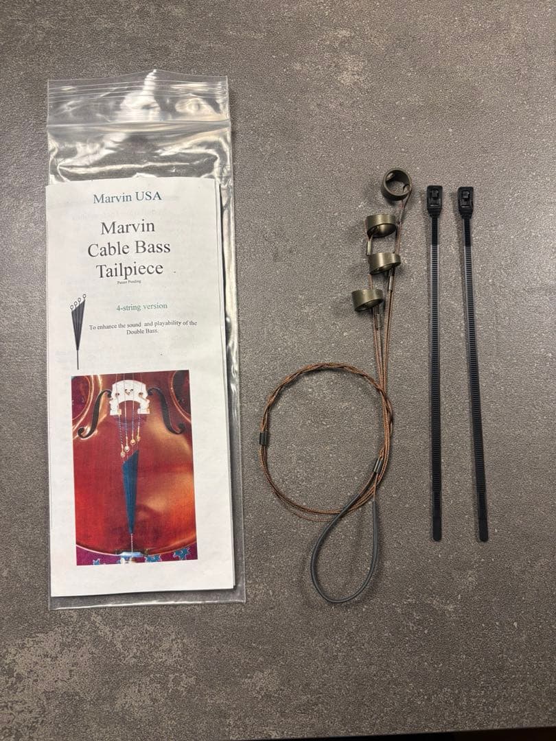 コントラバス　ケーブルテールピース