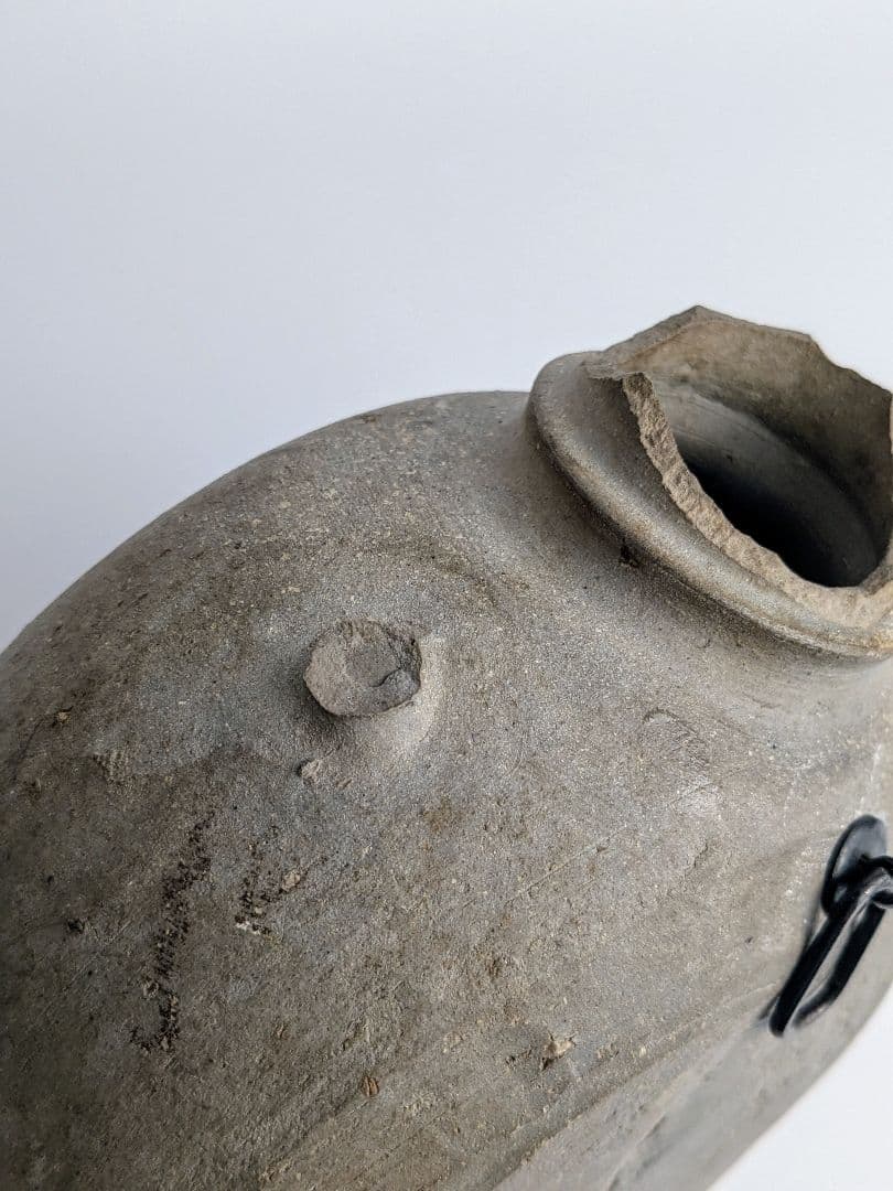 須恵器　扁壺（提瓶）　6〜7世紀　　掛け花入　花器　土器　古代美術　古陶磁