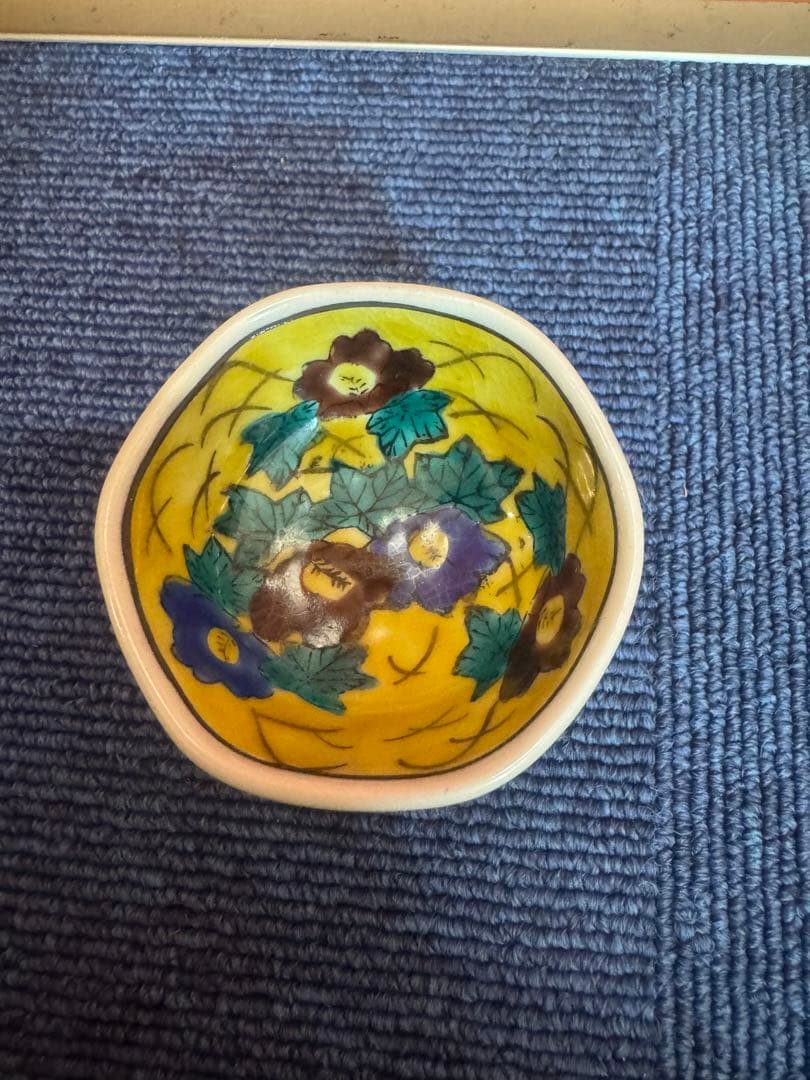 1898 九谷焼　猪口　4客　時代物