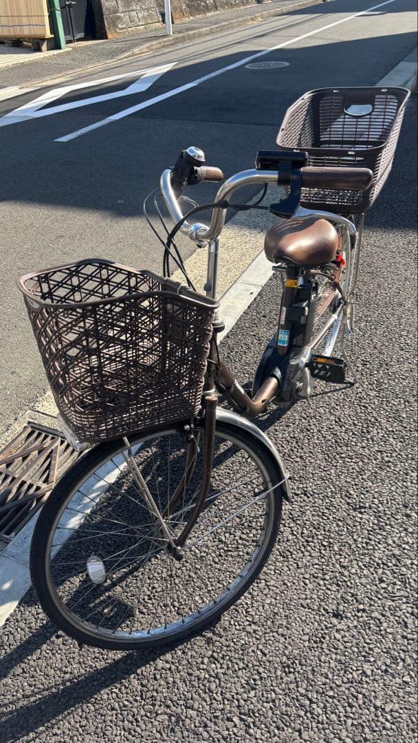 Panasonic 電動アシスト自転車 ブラウン 2バスケット