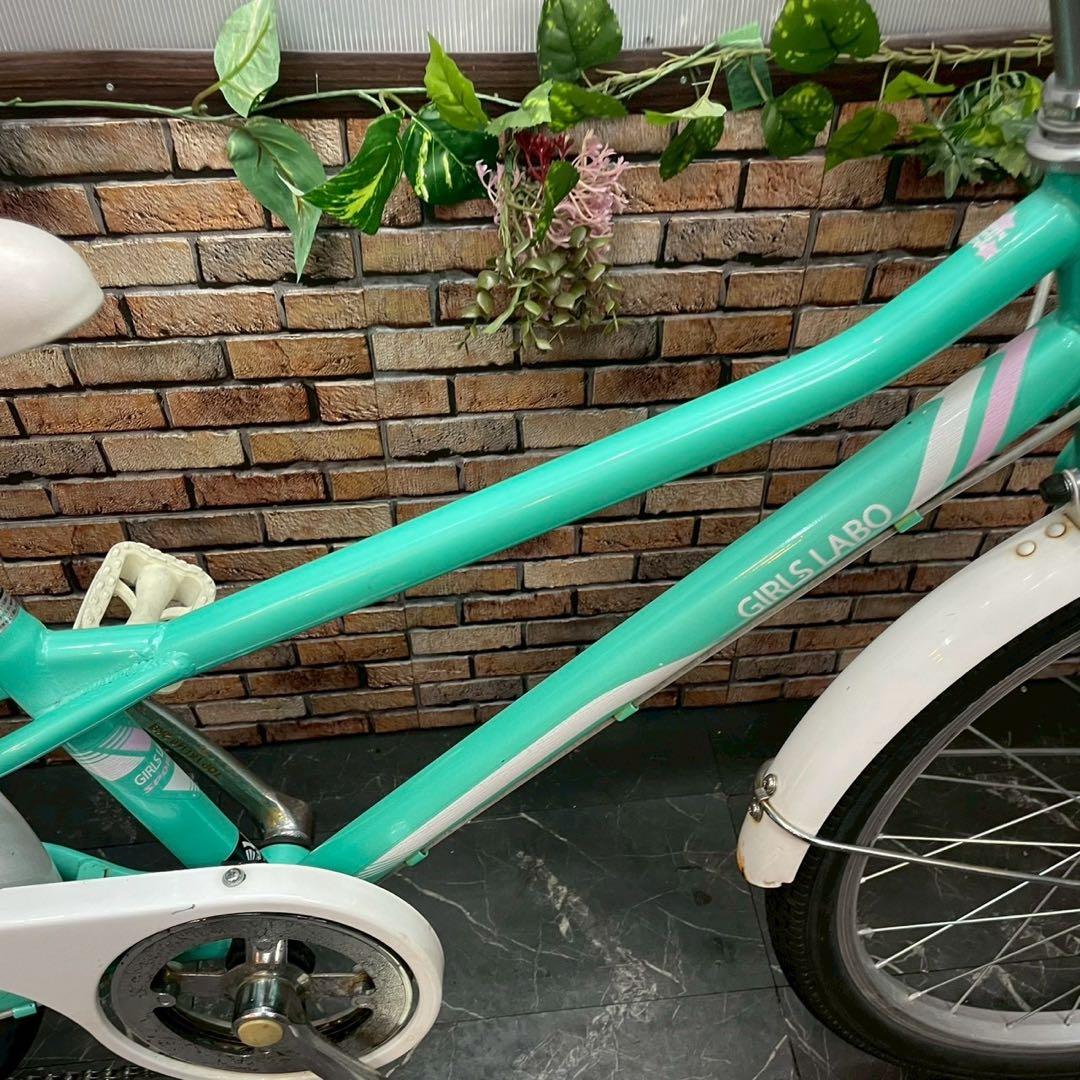 【108】子供用自転車 子供車 GIRLS LABO グリーン 22インチ