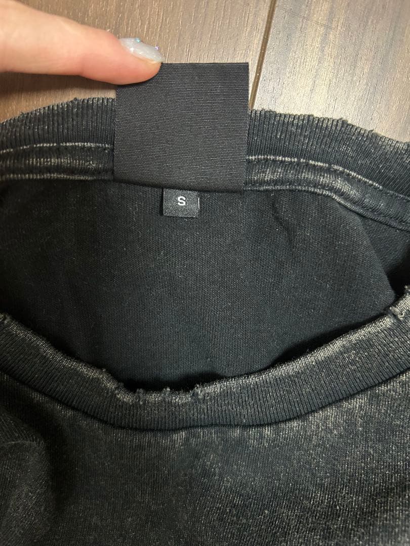 藤井風 黒LASAダメージロンT・Sサイズ&シール