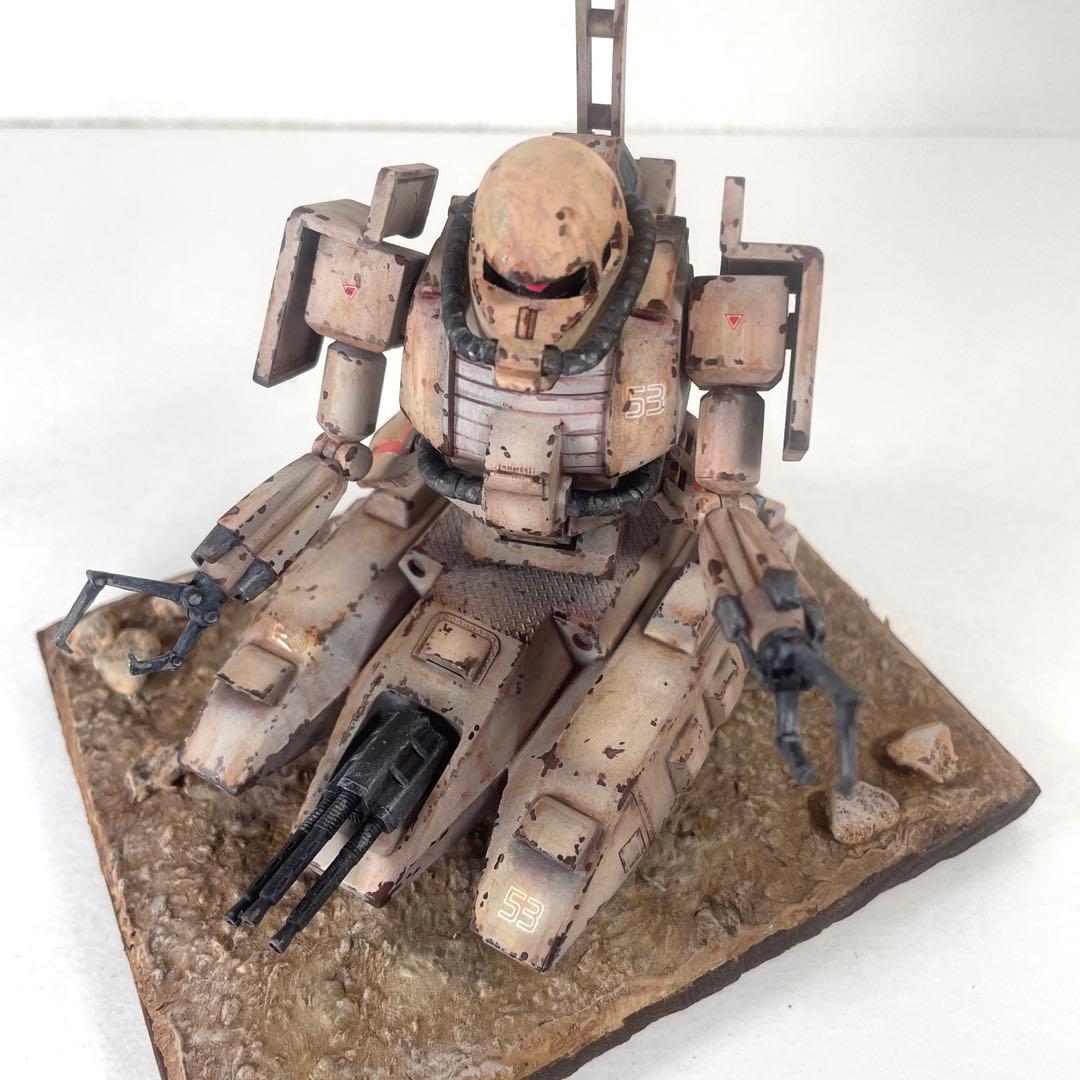 MSV ザクタンク 塗装完成品　ジオラマ台座付き