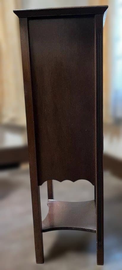 アンティーク調 木製 電話台7段 昭和レトロ