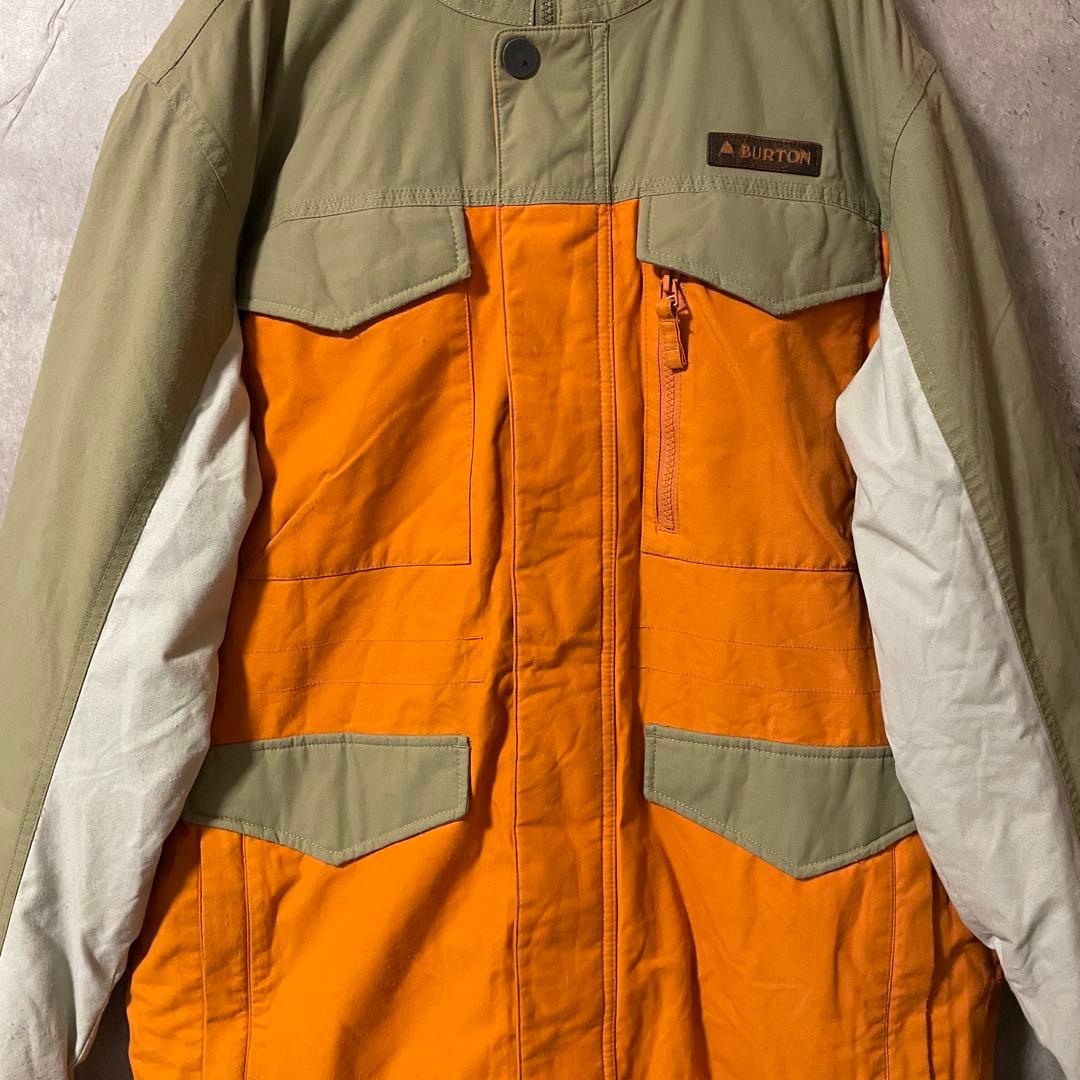 Burtonバートンスキーウェアスノーボードジャケットパーカーベージュオレンジ