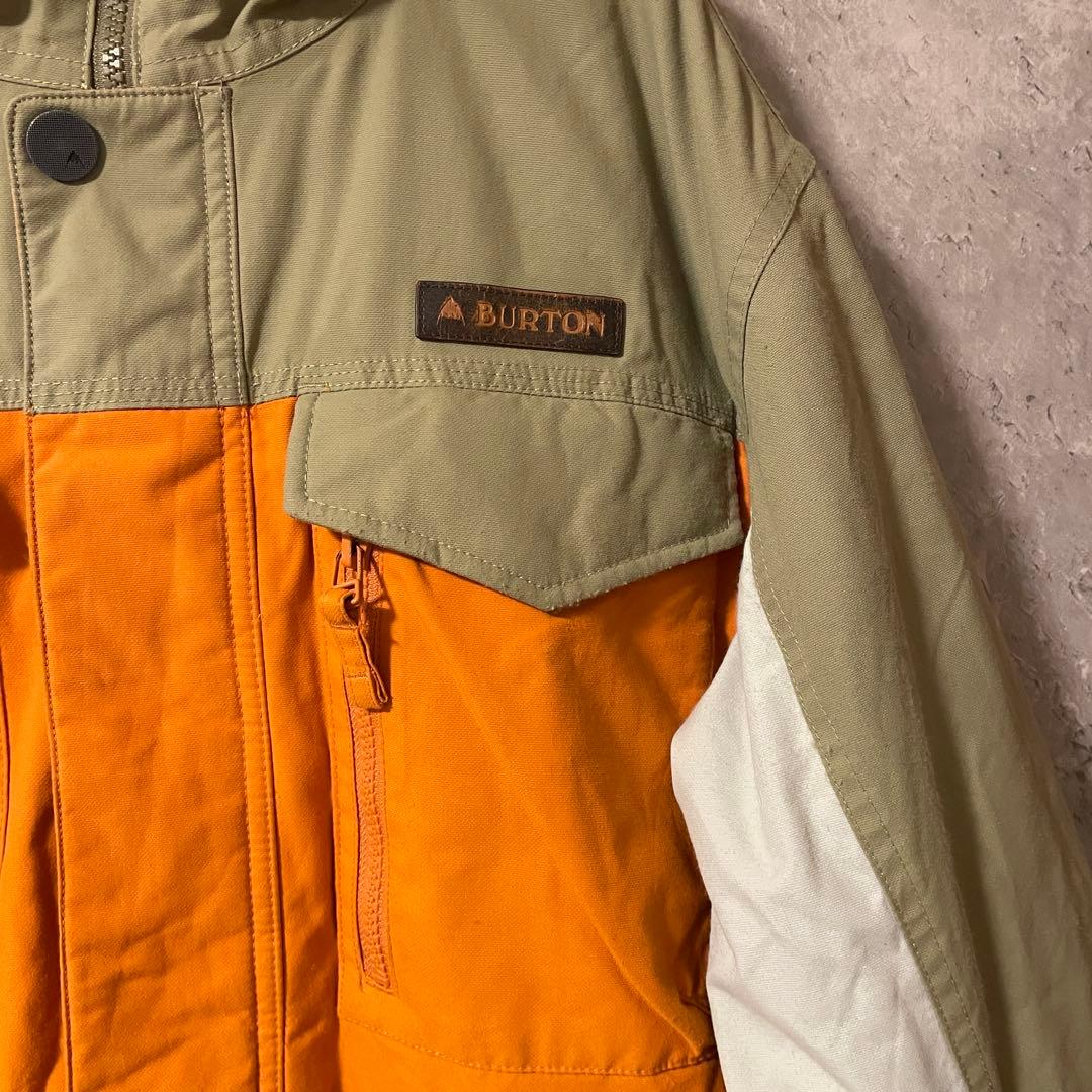 Burtonバートンスキーウェアスノーボードジャケットパーカーベージュオレンジ
