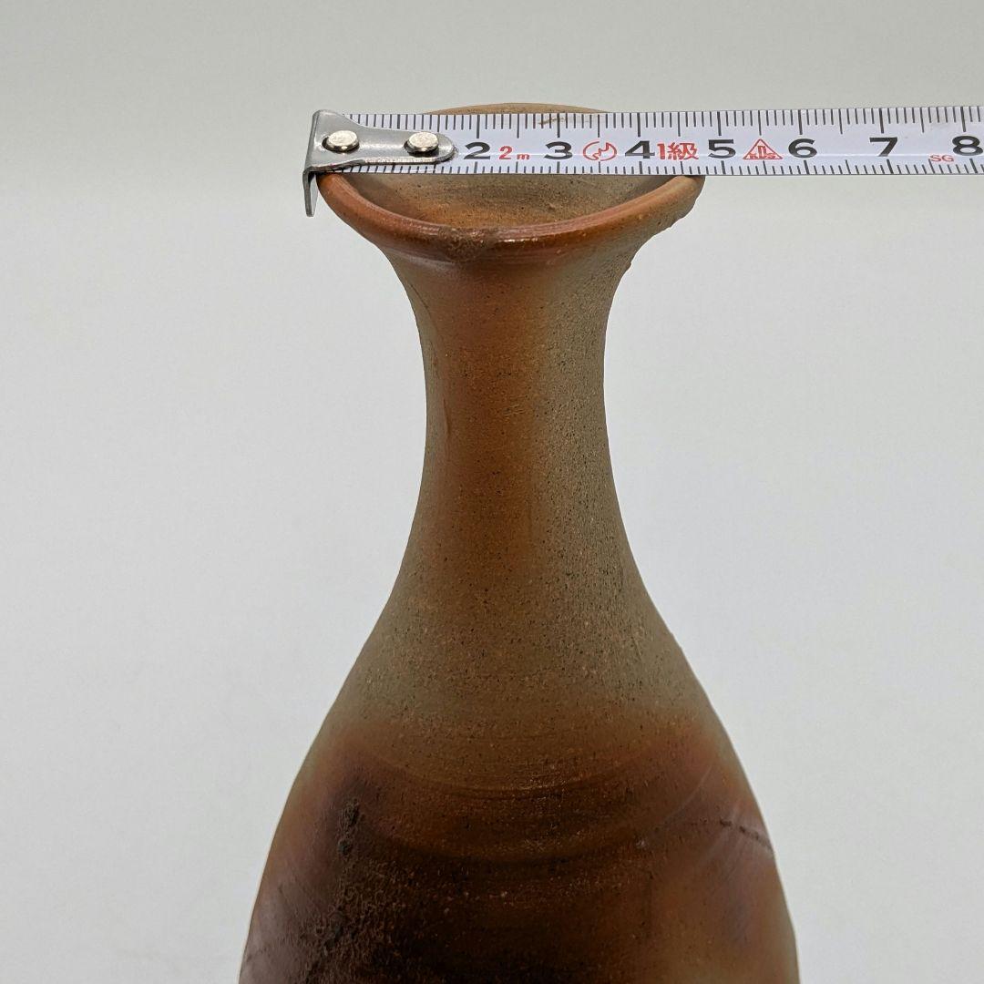 岡山県重要無形文化財 山本出 備前焼 緋襷一輪花入 用心箱 花瓶 花器 一輪挿し