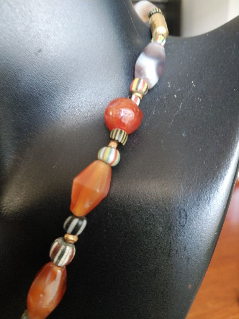 Antique品、ネックレス、アンティークジュエリー、カーネリアン