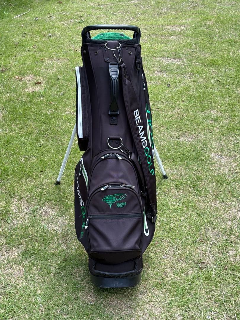 BEAMS GOLF スタンドバッグ ブラック/グリーン