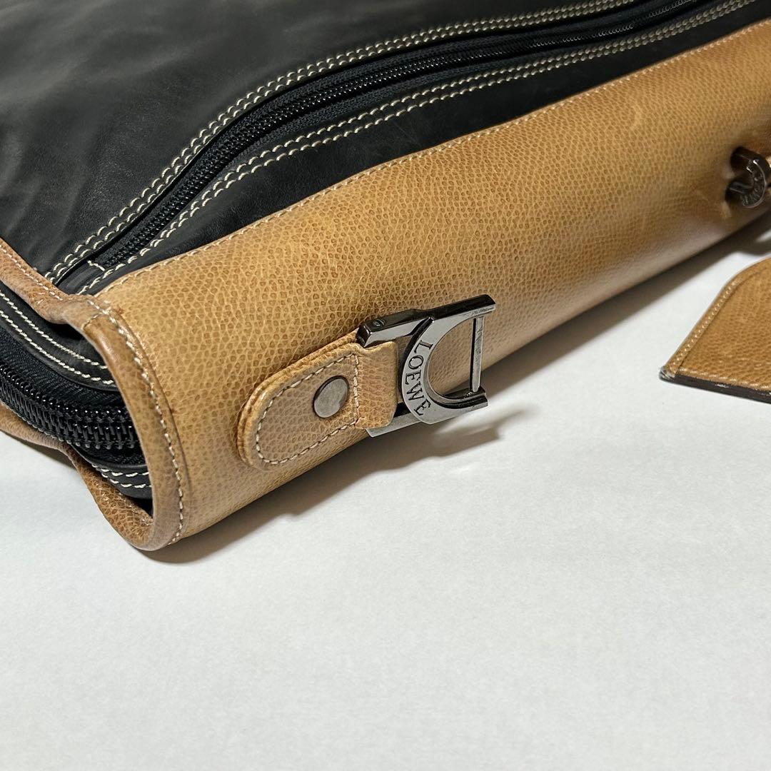 ロエベ メンズ アナグラム ロゴ型押しレザー ガーメントケース ビジネス