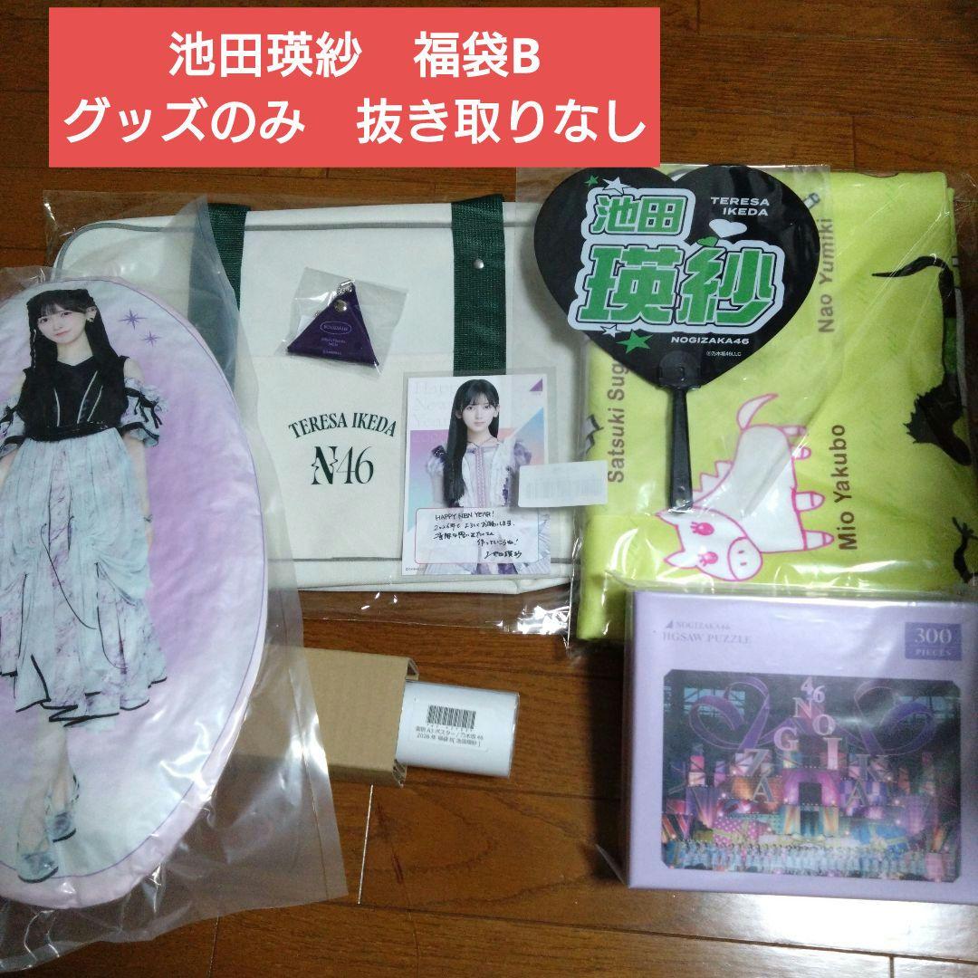 乃木坂46　池田瑛紗　福袋B　グッズのみ　クッション　うちわ　バッグ