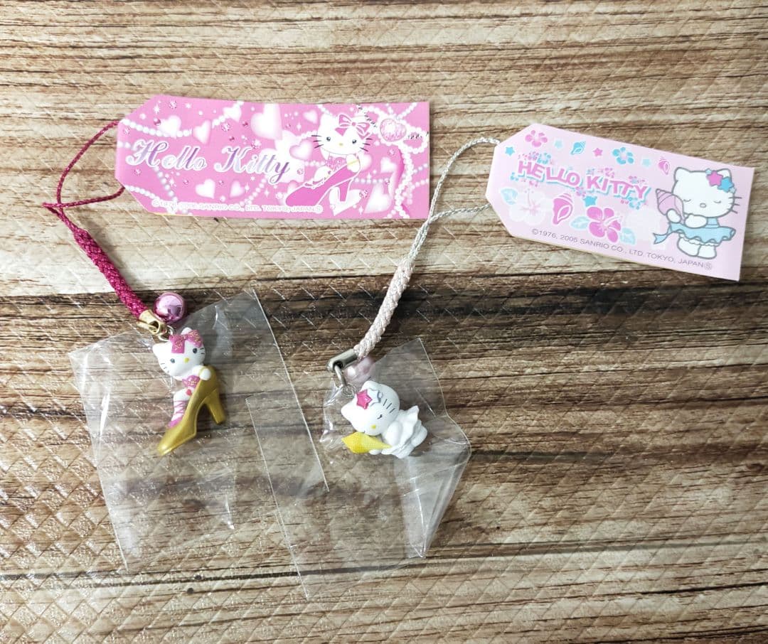 激レア　キティ　根付け　ホラ貝　ピンキー　ハイヒール　ストラップ