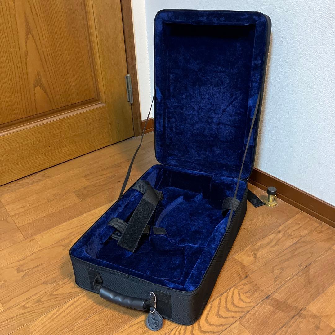 三味線ケース 黒 ネイビー内装