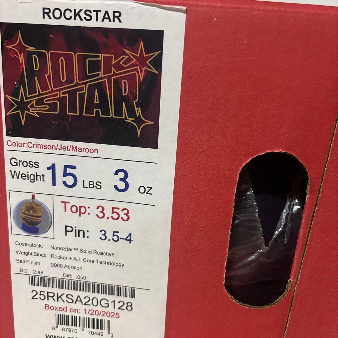 ROCK STAR ボウリングボール 15ポンド　ロトグリップ