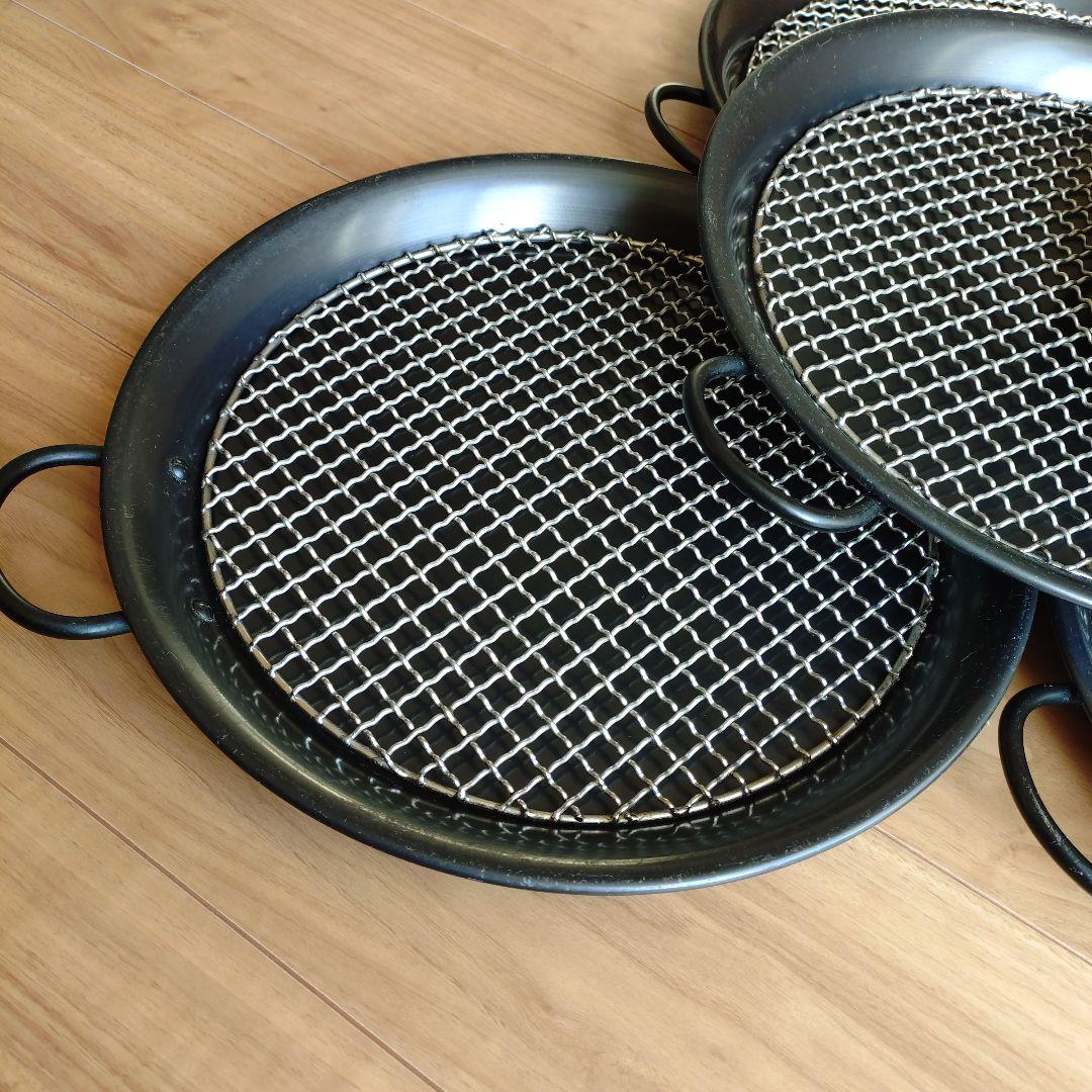 パン屋さん 什器 パエリアパン 網付き ８個セット グリルパン
