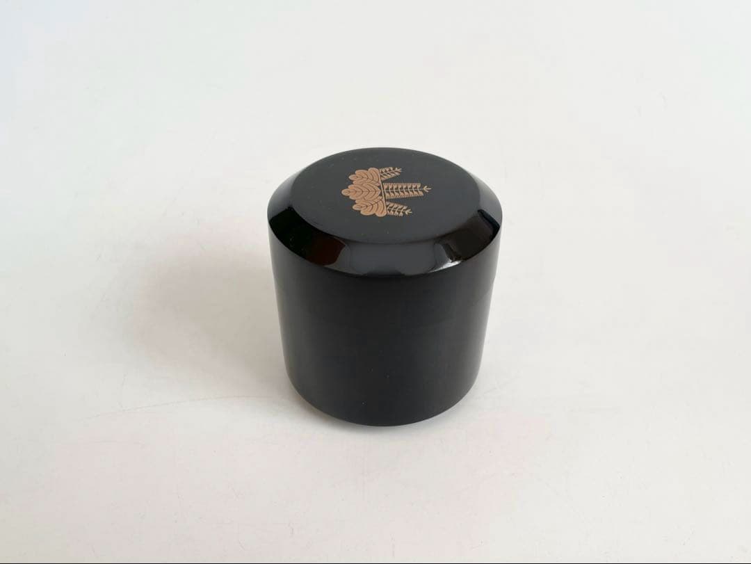 漆芸家　作者不明　箱書なし　箱付き　桐御紋　漆　蒔絵　棗　中継　茶入