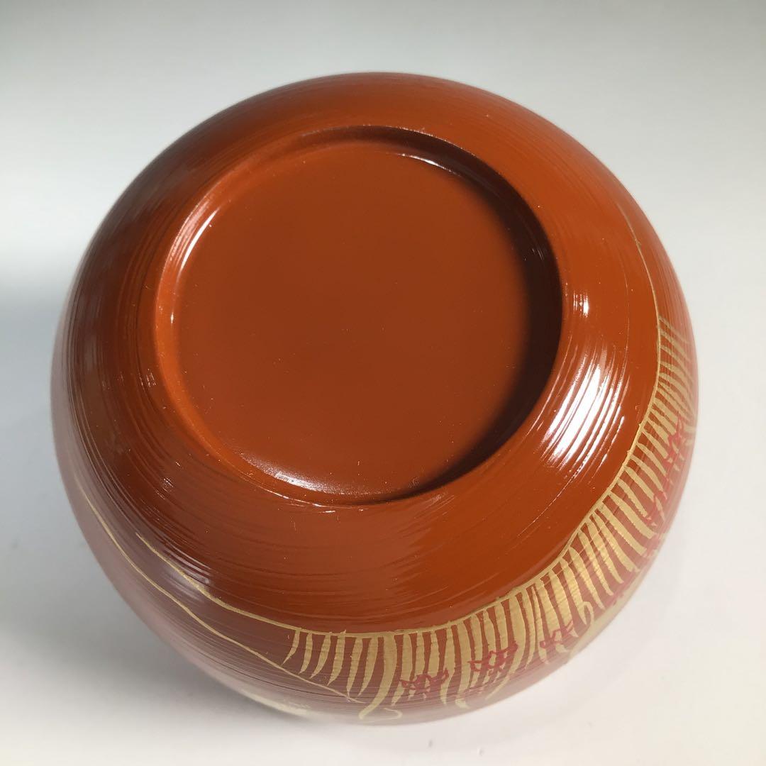 Ｎ７５８　棗　『田中宗凌作』『橘水鳥蒔絵』『白粉解棗』　共箱　茶道具