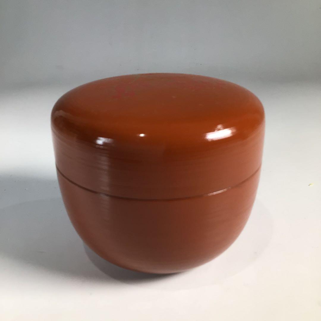 Ｎ７５８　棗　『田中宗凌作』『橘水鳥蒔絵』『白粉解棗』　共箱　茶道具