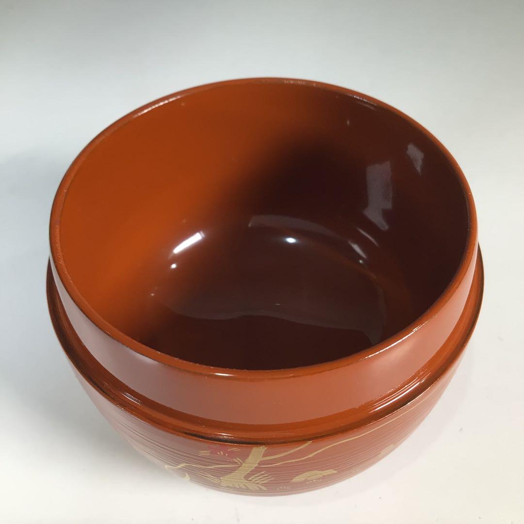 Ｎ７５８　棗　『田中宗凌作』『橘水鳥蒔絵』『白粉解棗』　共箱　茶道具