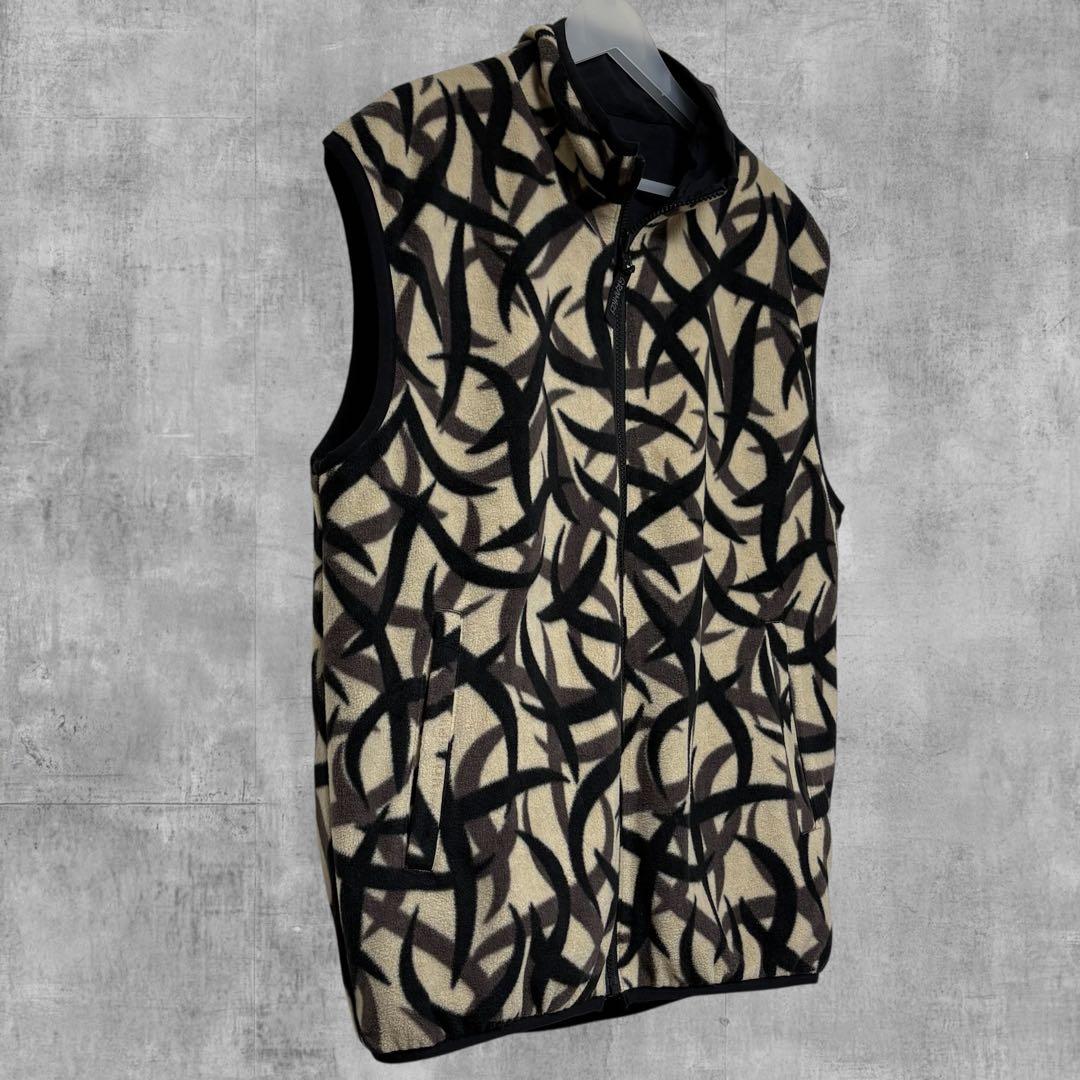 グラミチ リバーシブル ナイロンベスト M 黒 TribalTerra