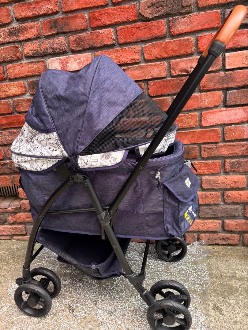 PEANUTS スヌーピー ペットカート ネイビー