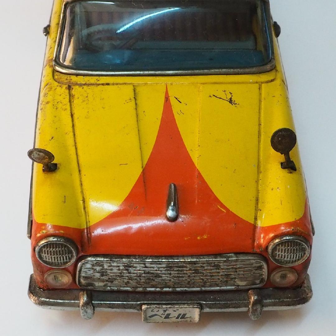 萬代屋【イスズ ベレル タクシー リモコン欠】当時物ブリキ製ミニカーTIN【箱無