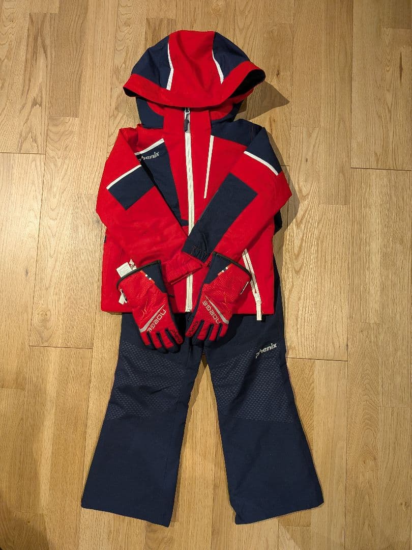 【美品】phenix スキーウェア3点セット110