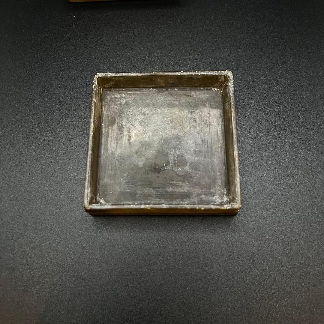 【雪泉氏作】中国美術 中国骨董 箱 印材箱 朱肉入 小物入れ 蓋物 時代物 漢文