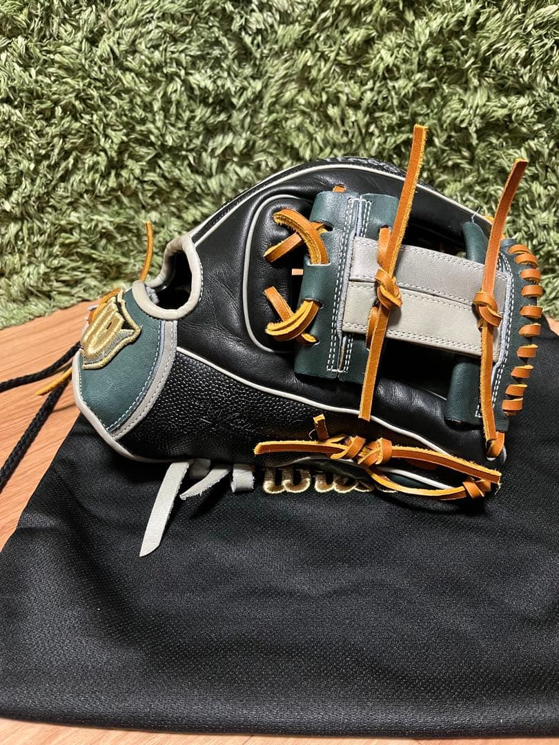 ウィルソン ワナビーヒーローデュアル 軟式内野手用86型 ブラックSS×グリーン